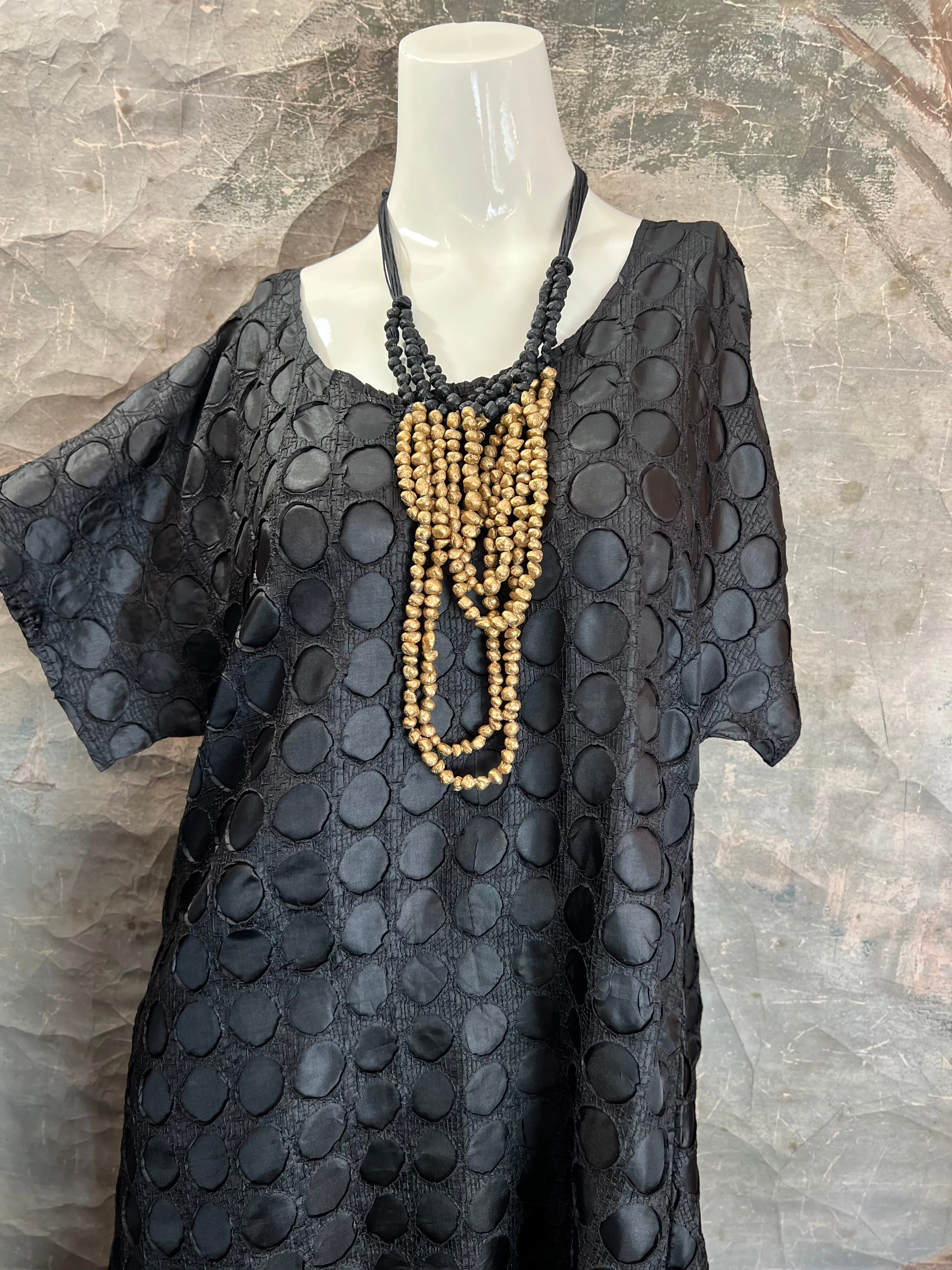 AD1040 Orbit Shirt Dress-Black