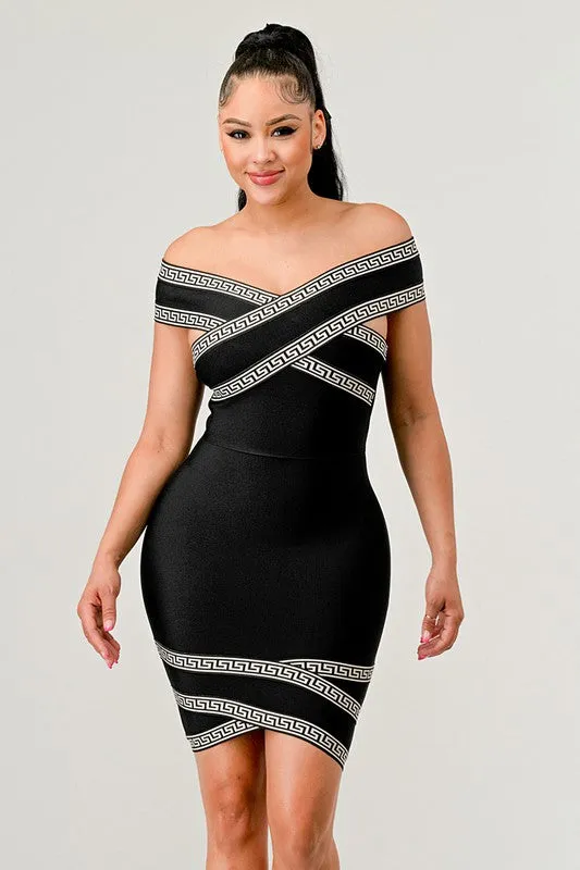 Athina HOLIDAY COLLECTION OFF SHOULDER MINI DRESS