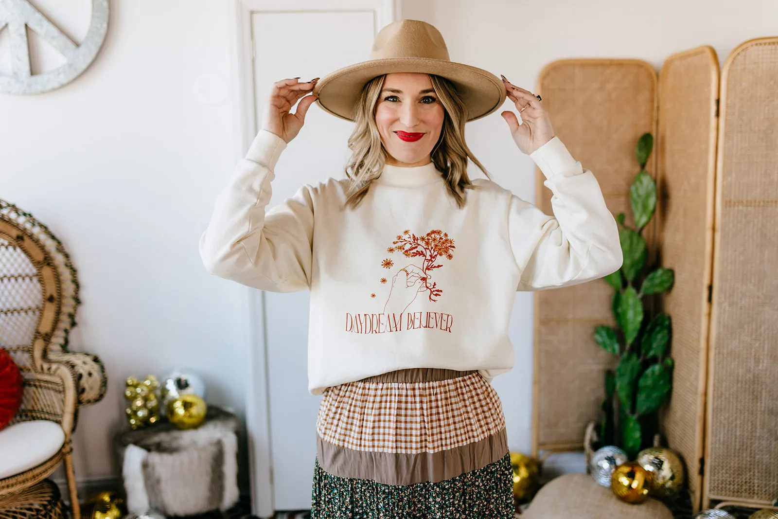 daydream believer mockneck sweatshirt