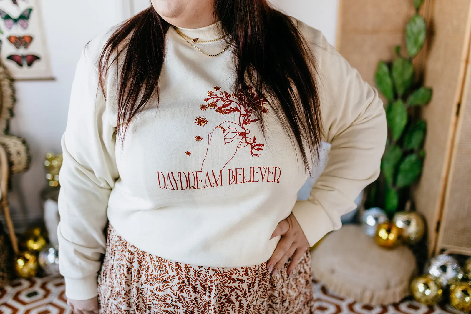 daydream believer mockneck sweatshirt