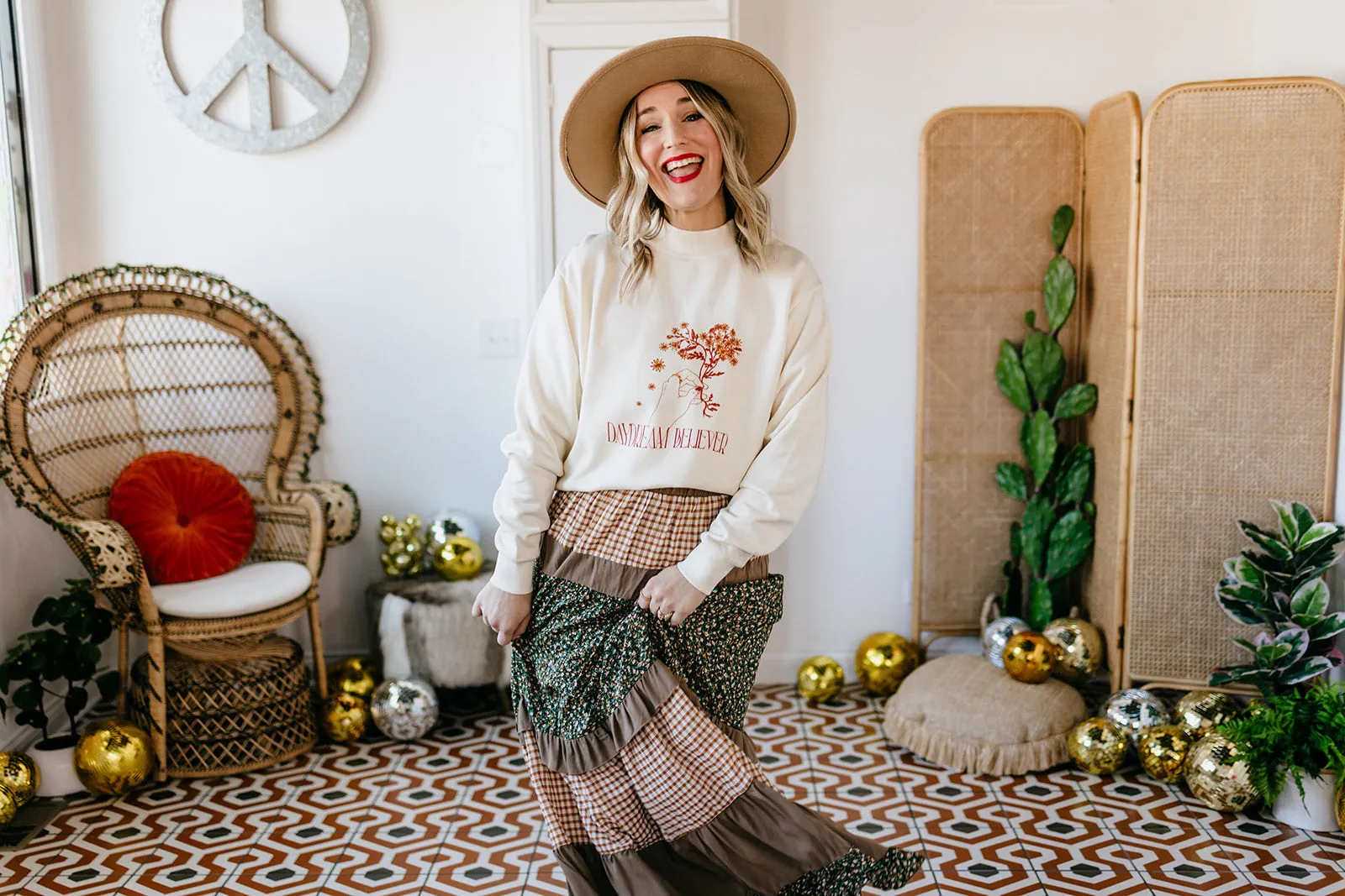 daydream believer mockneck sweatshirt