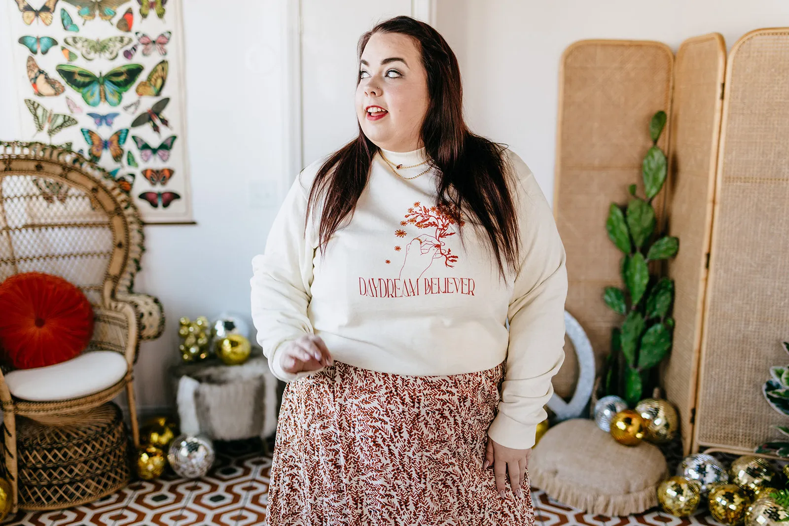 daydream believer mockneck sweatshirt