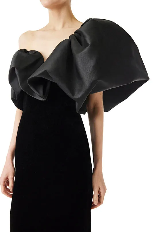 One Shoulder Puff Sleeve Dress