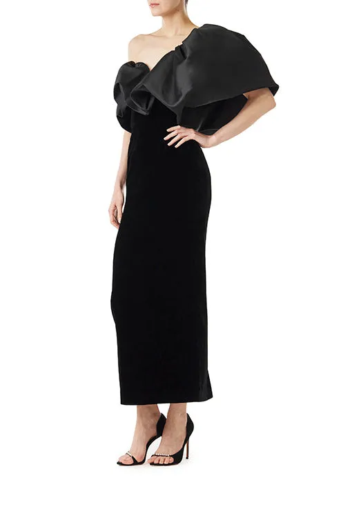 One Shoulder Puff Sleeve Dress