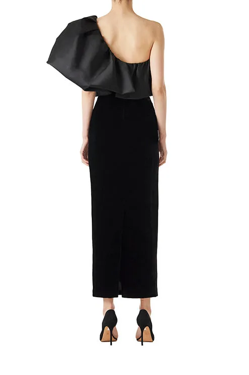 One Shoulder Puff Sleeve Dress