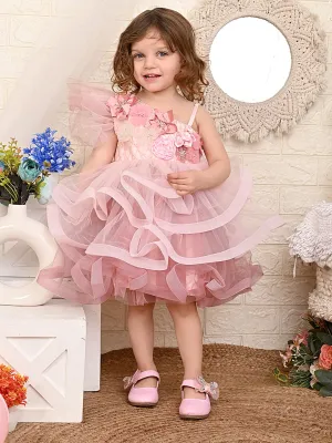 Pre Order: One Shoulder Pink Bonning Dress